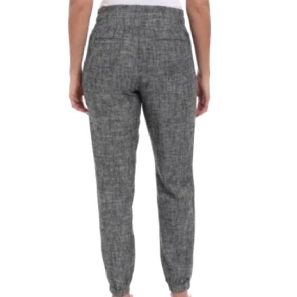 Briggs Linen Blend Women's Pull-On Jogger Pants Sz S Gray #119P - Picture 4 of 8